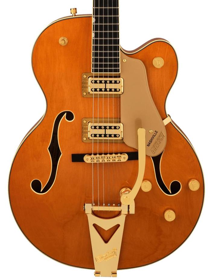 Semi hollow elektriche gitaar Gretsch Synchromatic Nashville Hollow Body Single-Cut Bigsby - 50's orange stain
