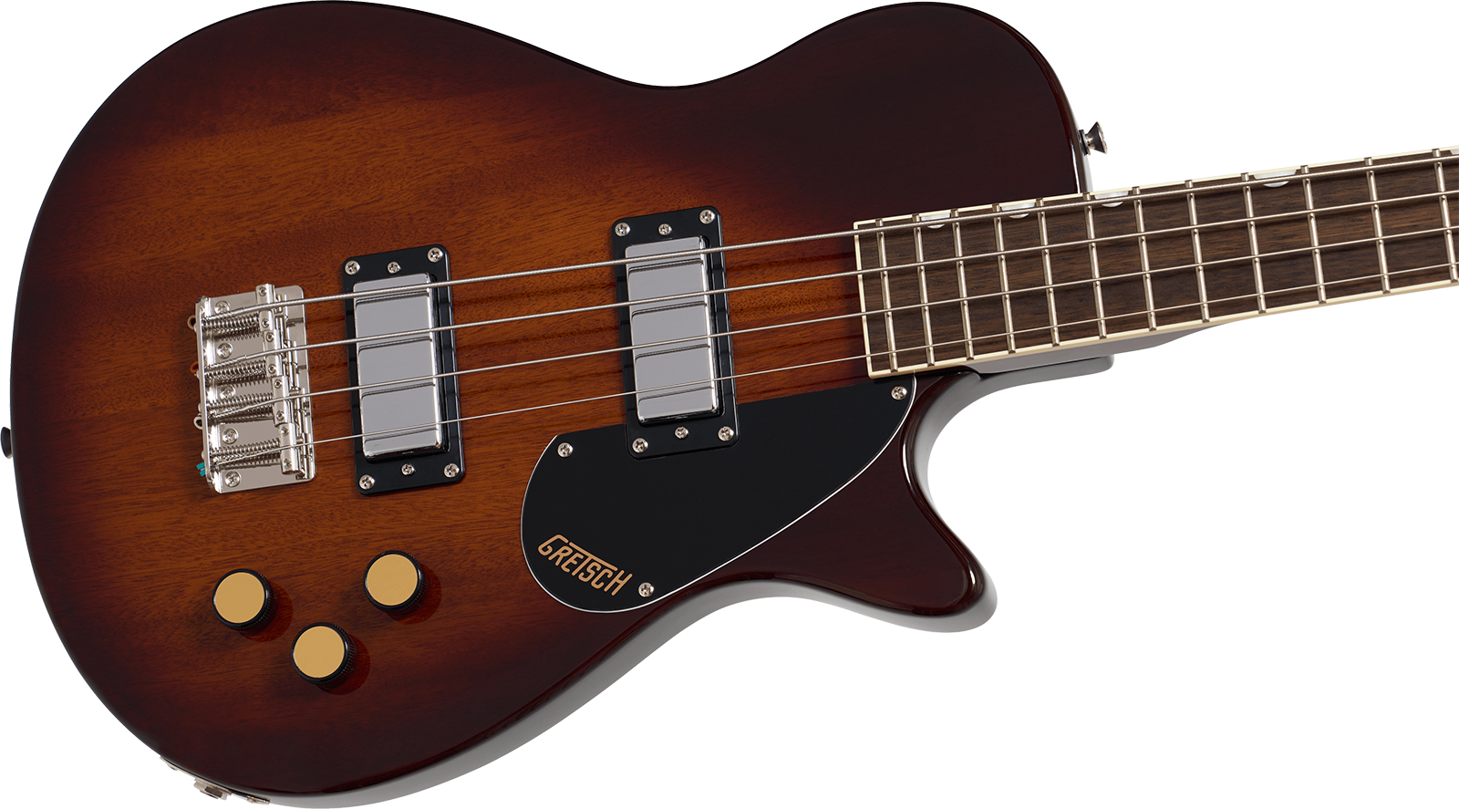 Gretsch Jet Club Bass Single-cut Streamliner Shsc Lau - Havana Burst - Solid body elektrische bas - Variation 2