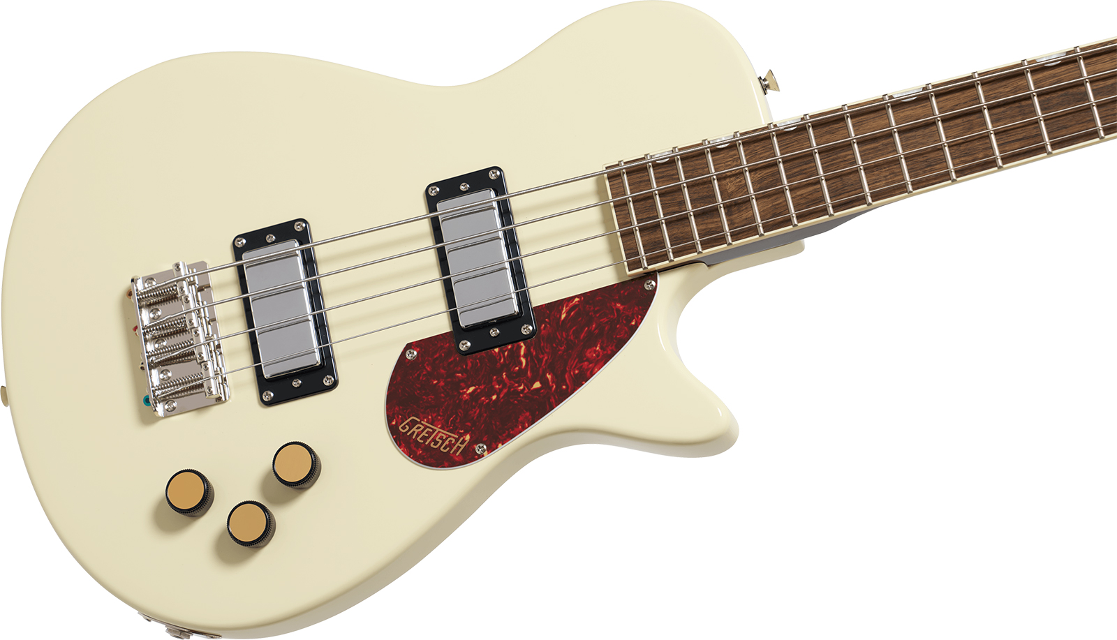 Gretsch Jet Club Bass Single-cut Streamliner Shsc Lau - Vintage White - Solid body elektrische bas - Variation 2