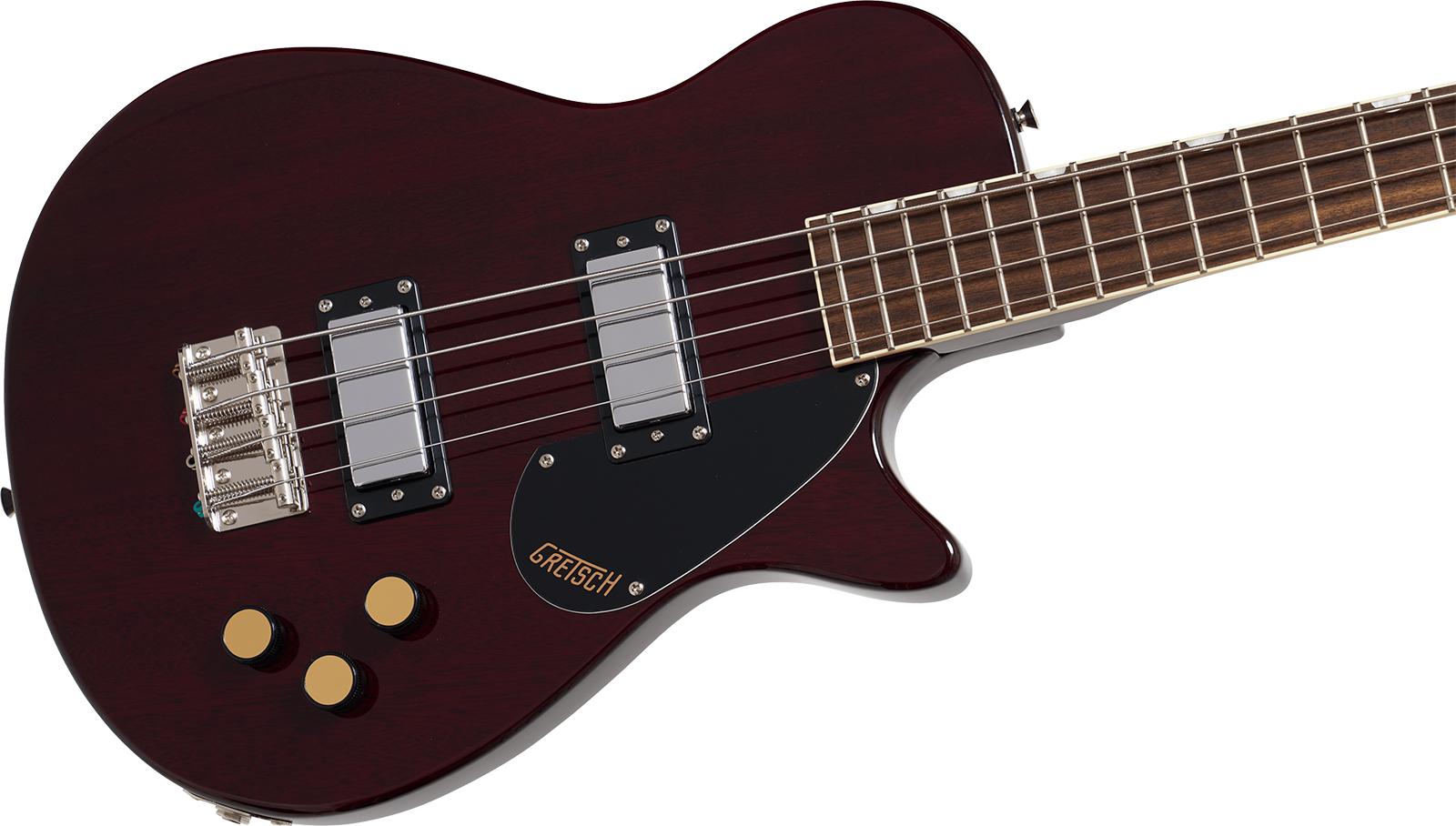 Gretsch Jet Club Bass Single-cut Streamliner Shsc Lau - Walnut Stain - Solid body elektrische bas - Variation 2