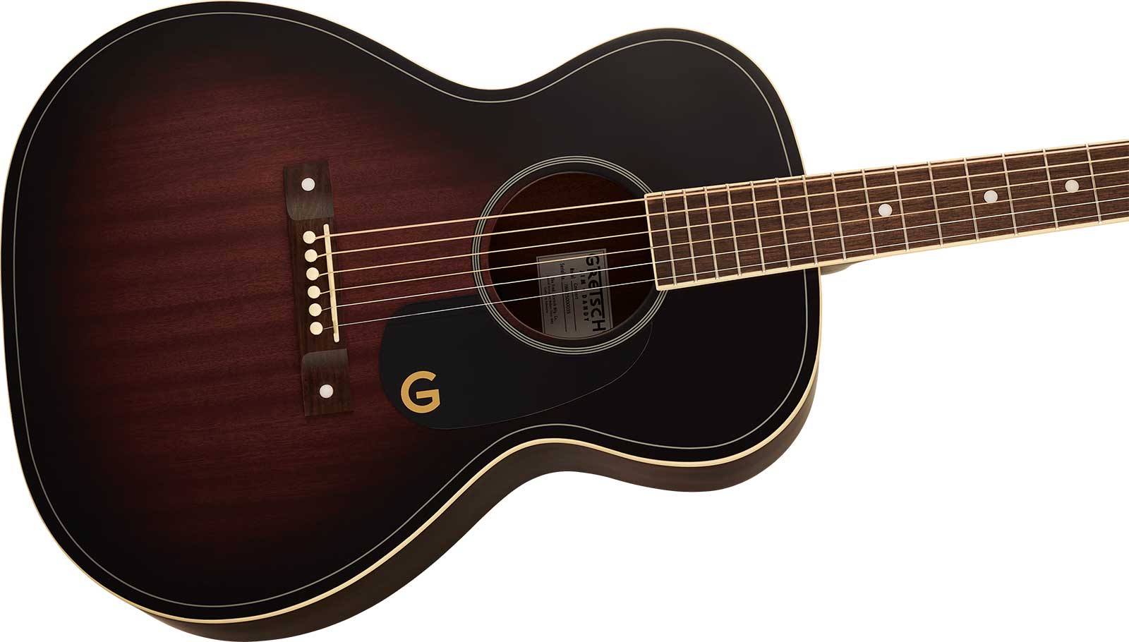Gretsch Jim Dandy Concert Shsc Tout Tilleul Noy - Deep Cherry Burst - Folk gitaar - Variation 2