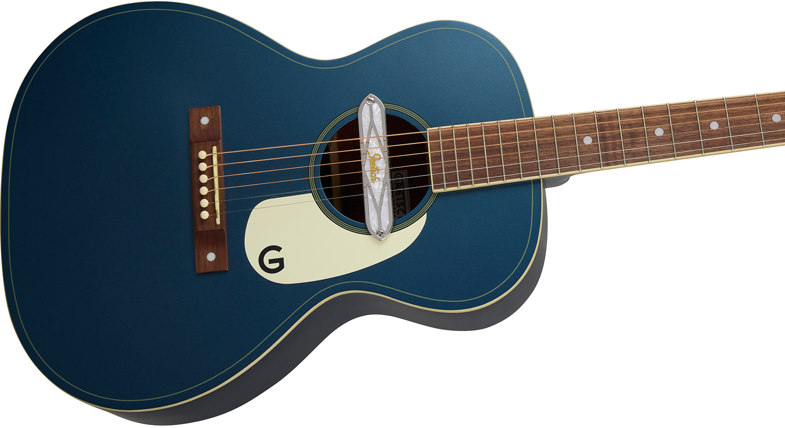 Gretsch Jim Dandy Deltoluxe Ltd Concert Shsc Tout Sapele Noy - Dark Denim - Folk gitaar - Variation 2