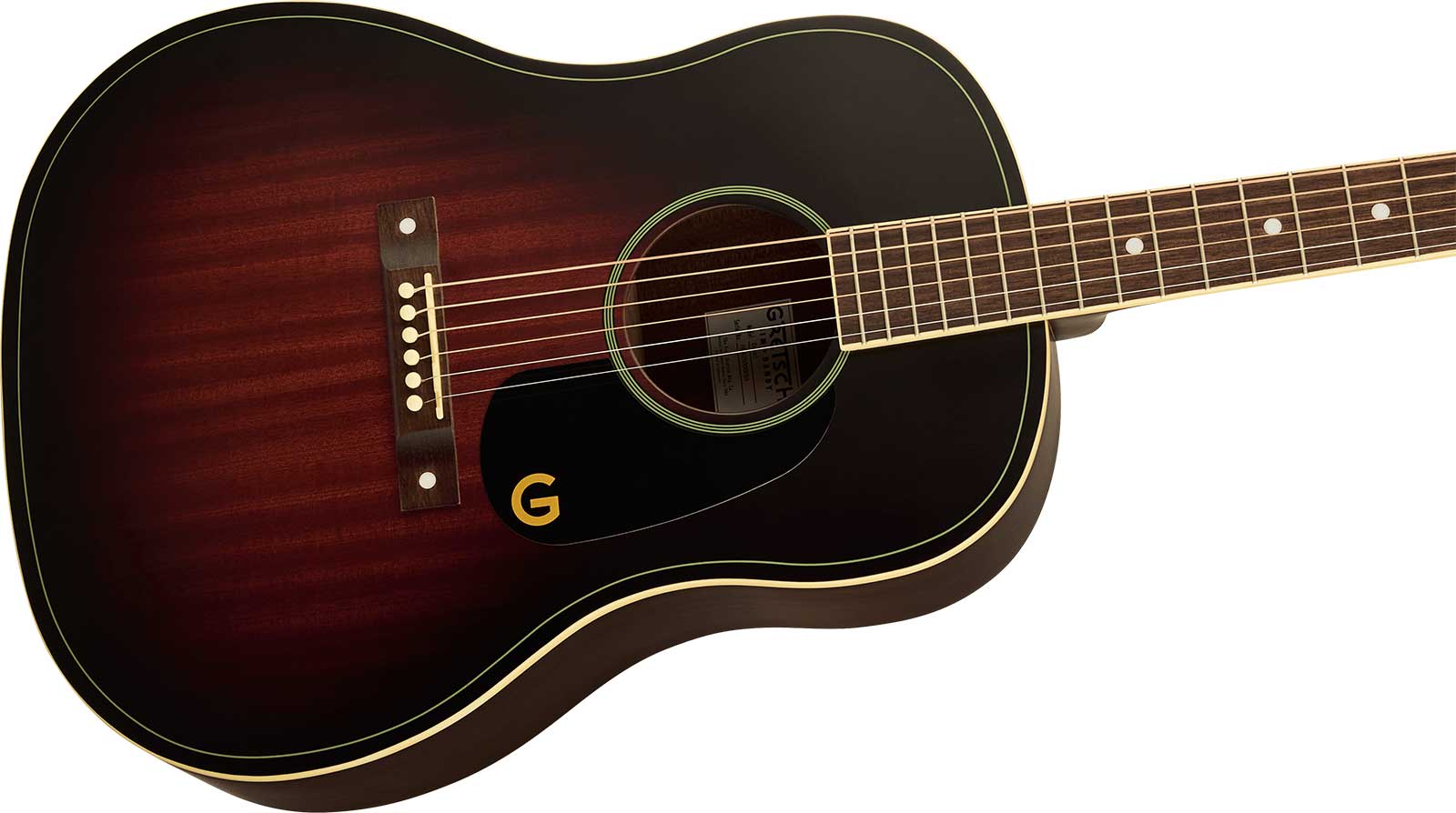 Gretsch Jim Dandy Dreadnought Tout Tilleul Noy - Deep Cherry Burst - Folk gitaar - Variation 2