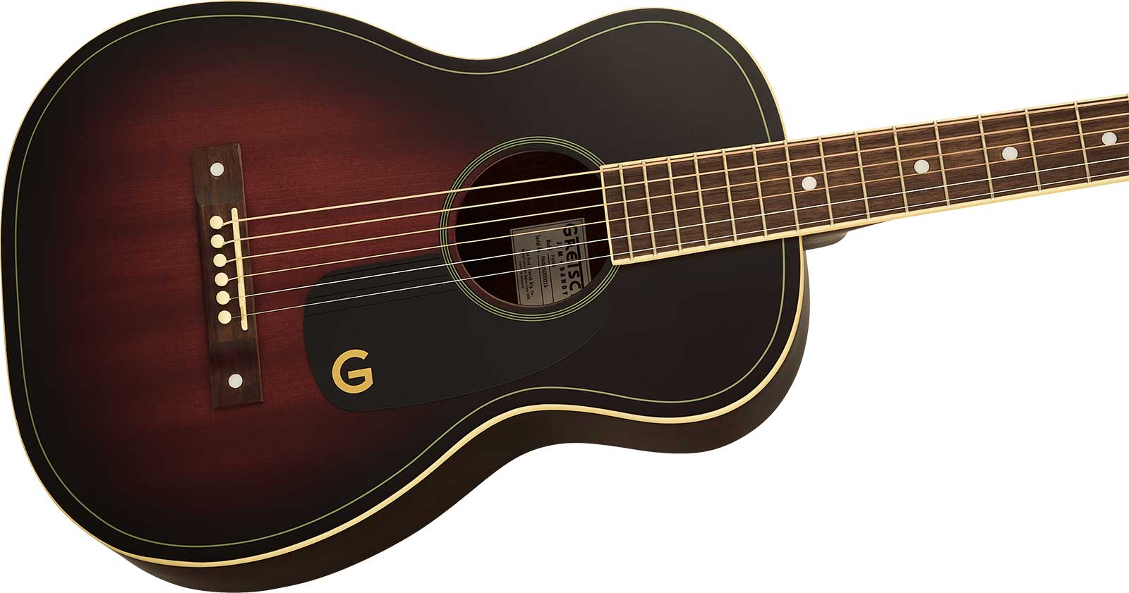 Gretsch Jim Dandy Parlor Shsc Tout Tilleul Noy - Deep Cherry Burst - Folk gitaar - Variation 2
