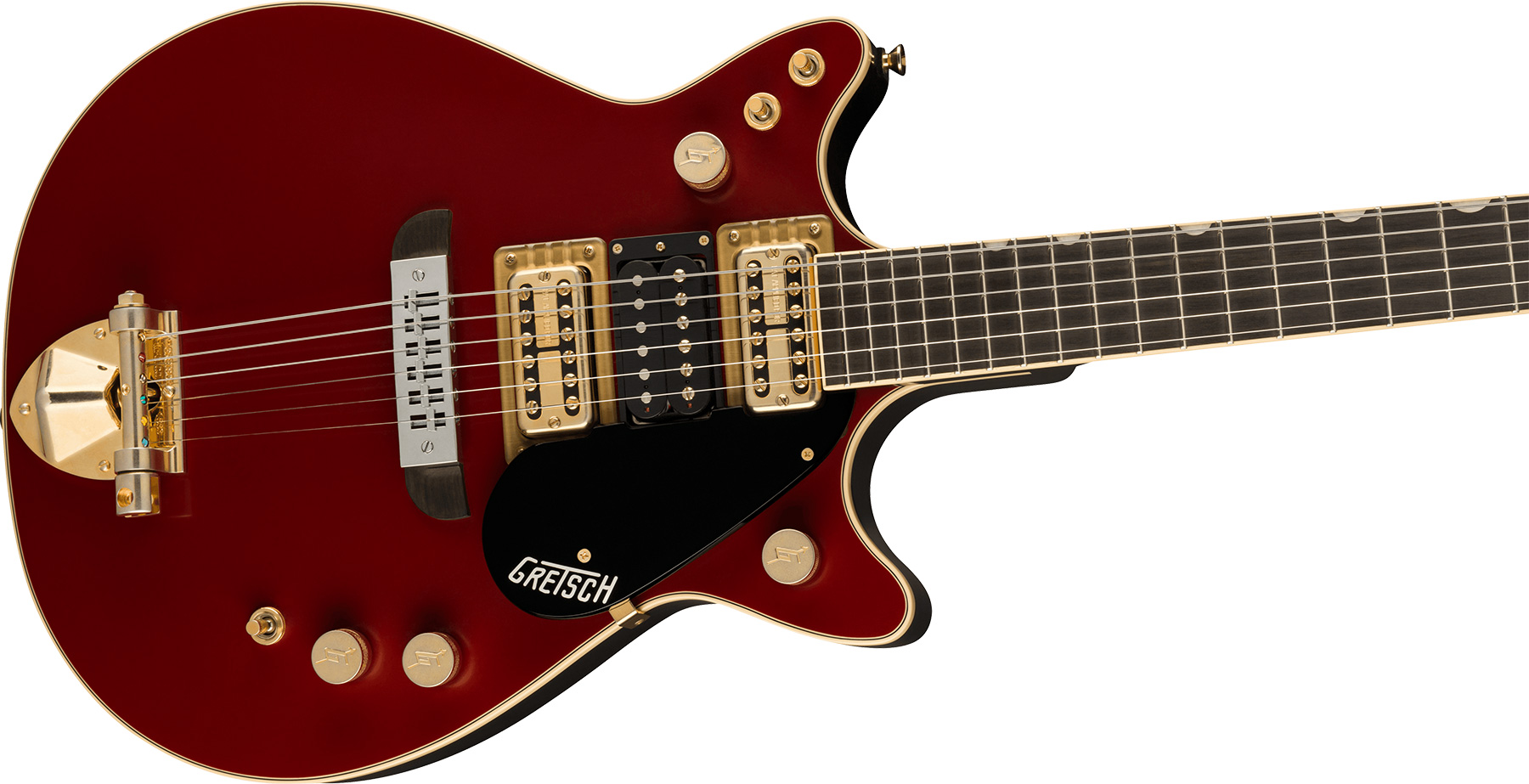 Gretsch Malcolm Young G6131g-my-rb Jet Ltd Signature 3h Ht Eb - Vintage Firebird Red - Guitarra eléctrica de doble corte. - Variation 2