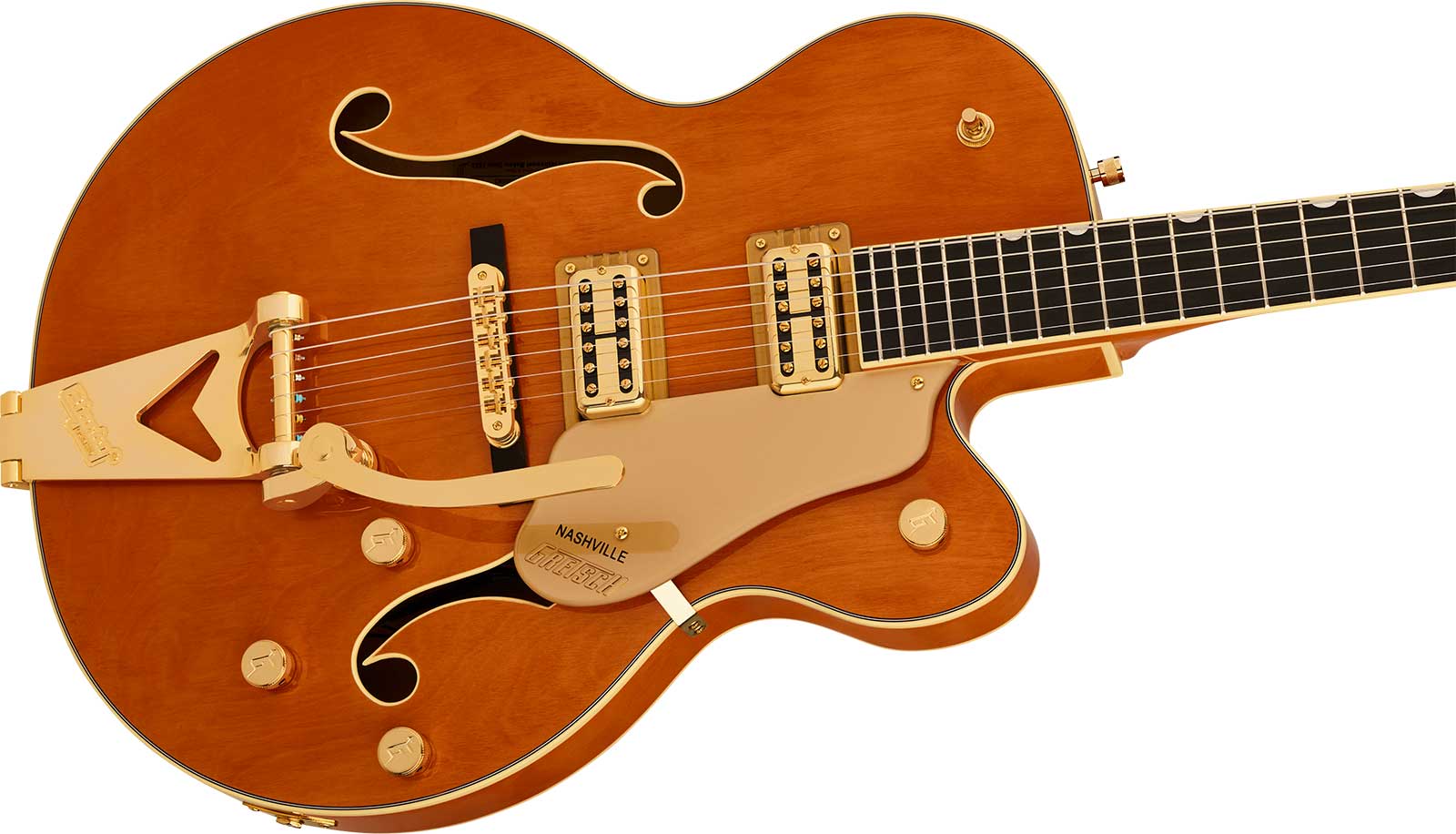 Gretsch Nashville Hollow Body Sc Bigsby Synchromatic 2h Trem Eb - 50's Orange Stain - Semi hollow elektriche gitaar - Variation 2