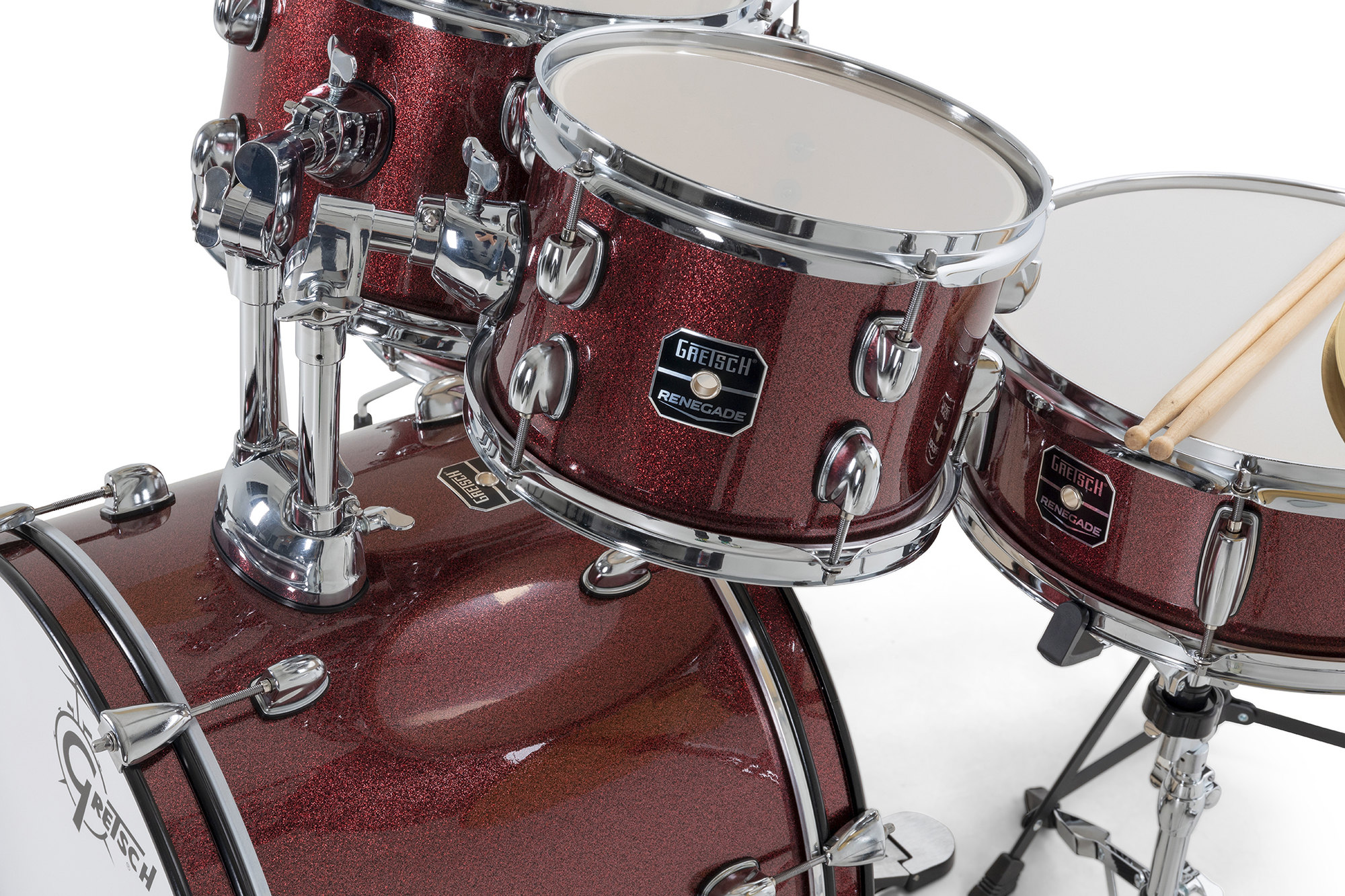 Gretsch Renegade 20'' - 5 FÛts - Ruby Sparkle - Fusion drumstel - Variation 7