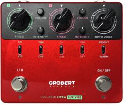 Modulation/chorus/flanger/phaser en tremolo effect pedaal Grobert effects LUX VIBE