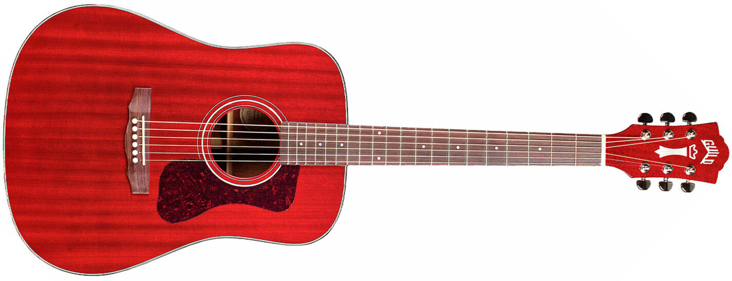 Guild D-120 Westerly Dreadnought Tout Acajou Rw - Cherry Red Gloss - Westerngitaar & electro - Main picture