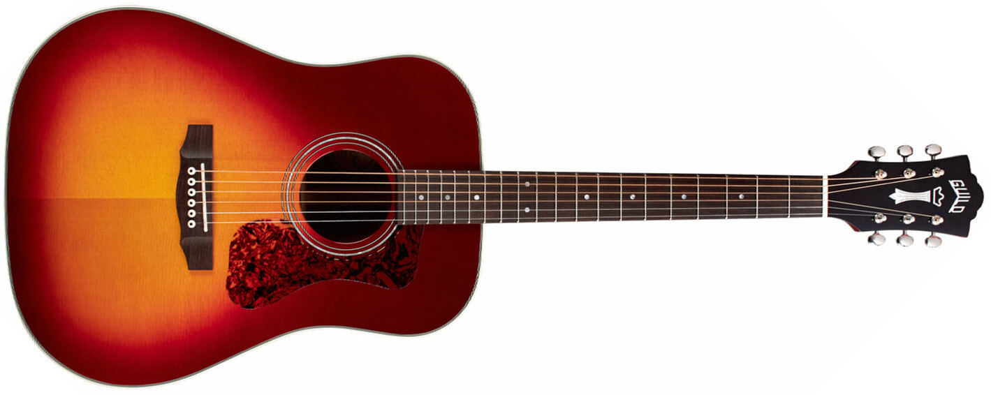 Guild D-140 Westerly Dreadnought Epicea Acajou Rw - Cherry Burst - Westerngitaar & electro - Main picture