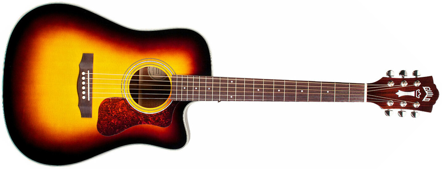 Guild D-140ce Westerly Dreadnought Cw Epicea Acajou Rw +housse - Sunburst - Elektro-akoestische gitaar - Main picture