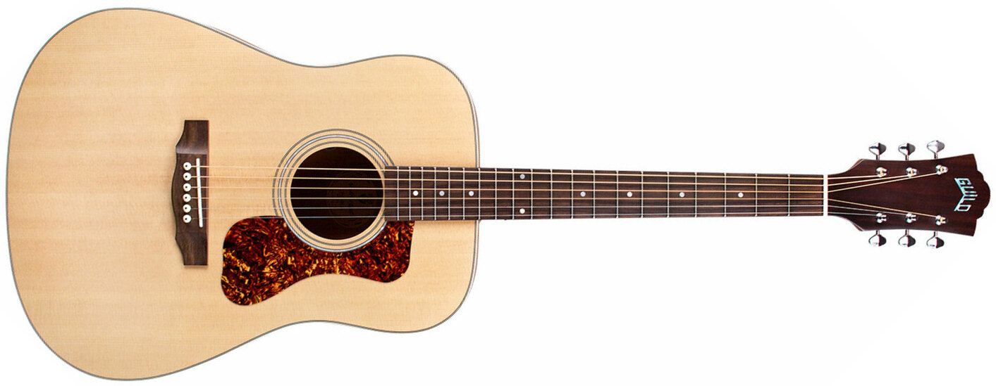 Guild D-240e Flamed Mahogany Ltd Epicea Acajou Pf - Natural - Elektro-akoestische gitaar - Main picture