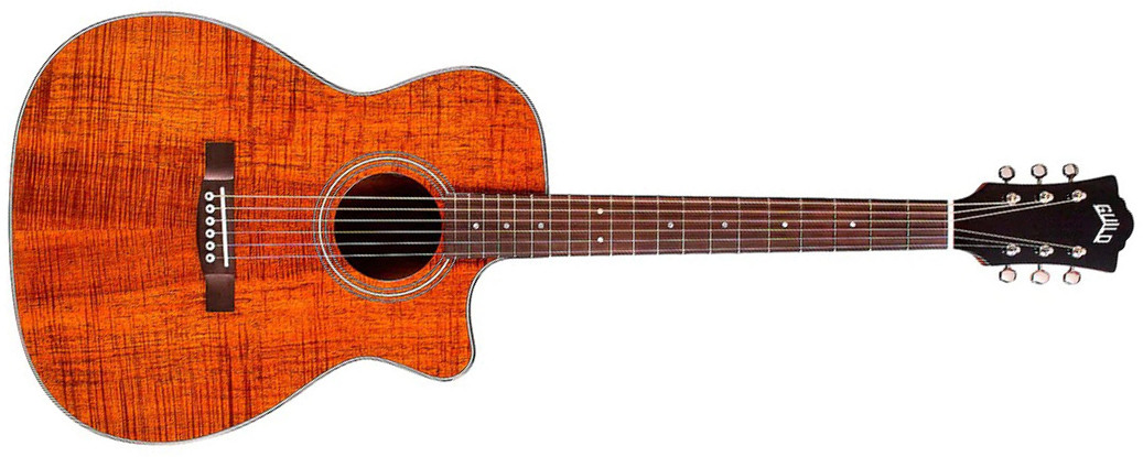 Guild Om-260ce Deluxe Westerly Orchestra Cw Tout Blackwood  Pf - Natural - Elektro-akoestische gitaar - Main picture