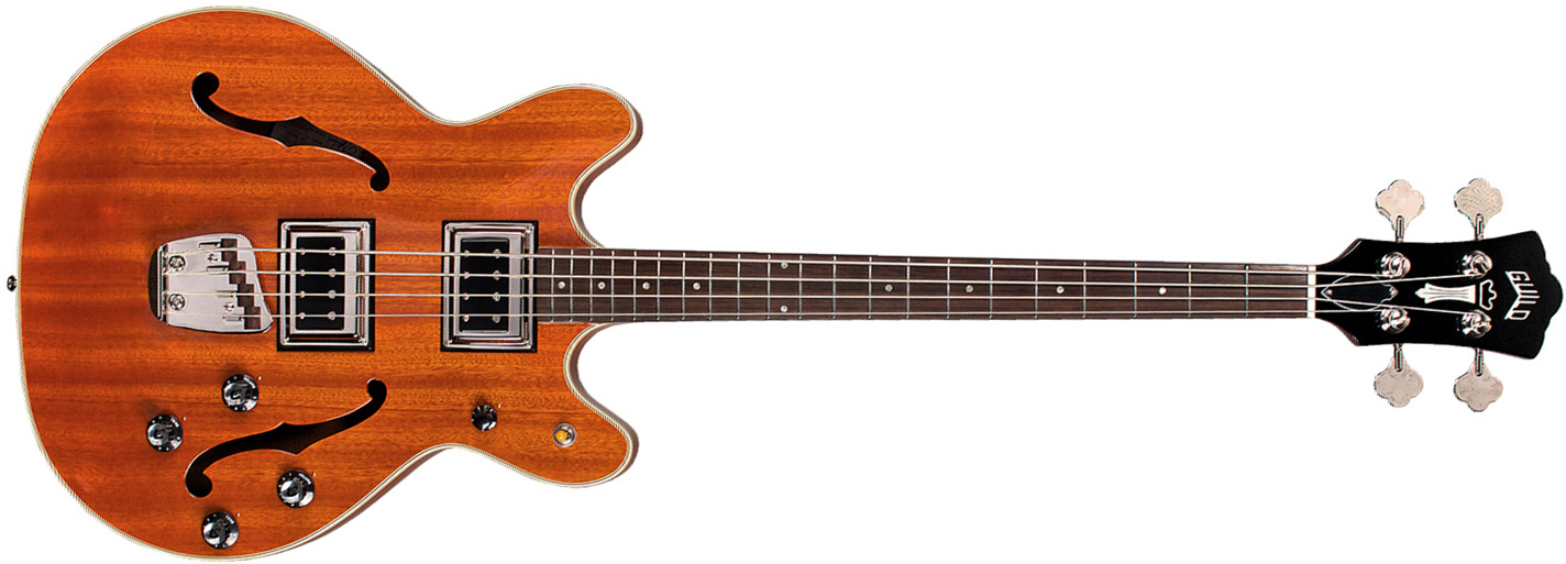 Guild Starfire Bass Ii Newark St Collection Rw - Natural - Hollow body elektrische bas - Main picture