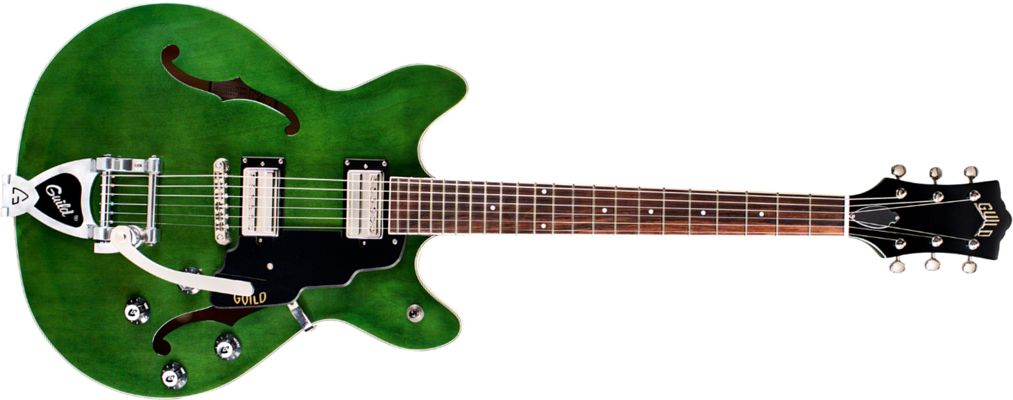 Guild Starfire I Dc Newark St Hh Bigsby Rw - Emerald Green - Semi hollow elektriche gitaar - Main picture