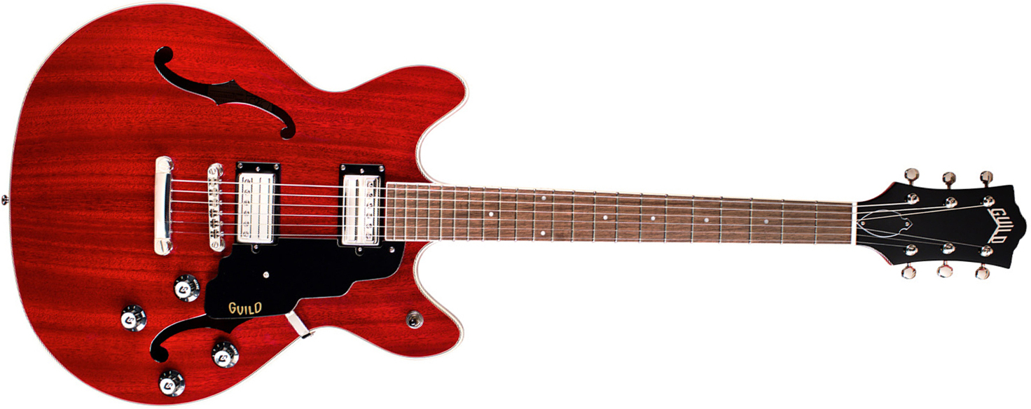 Guild Starfire I Dc Newark St Hh Ht Rw - Cherry Red - Semi hollow elektriche gitaar - Main picture