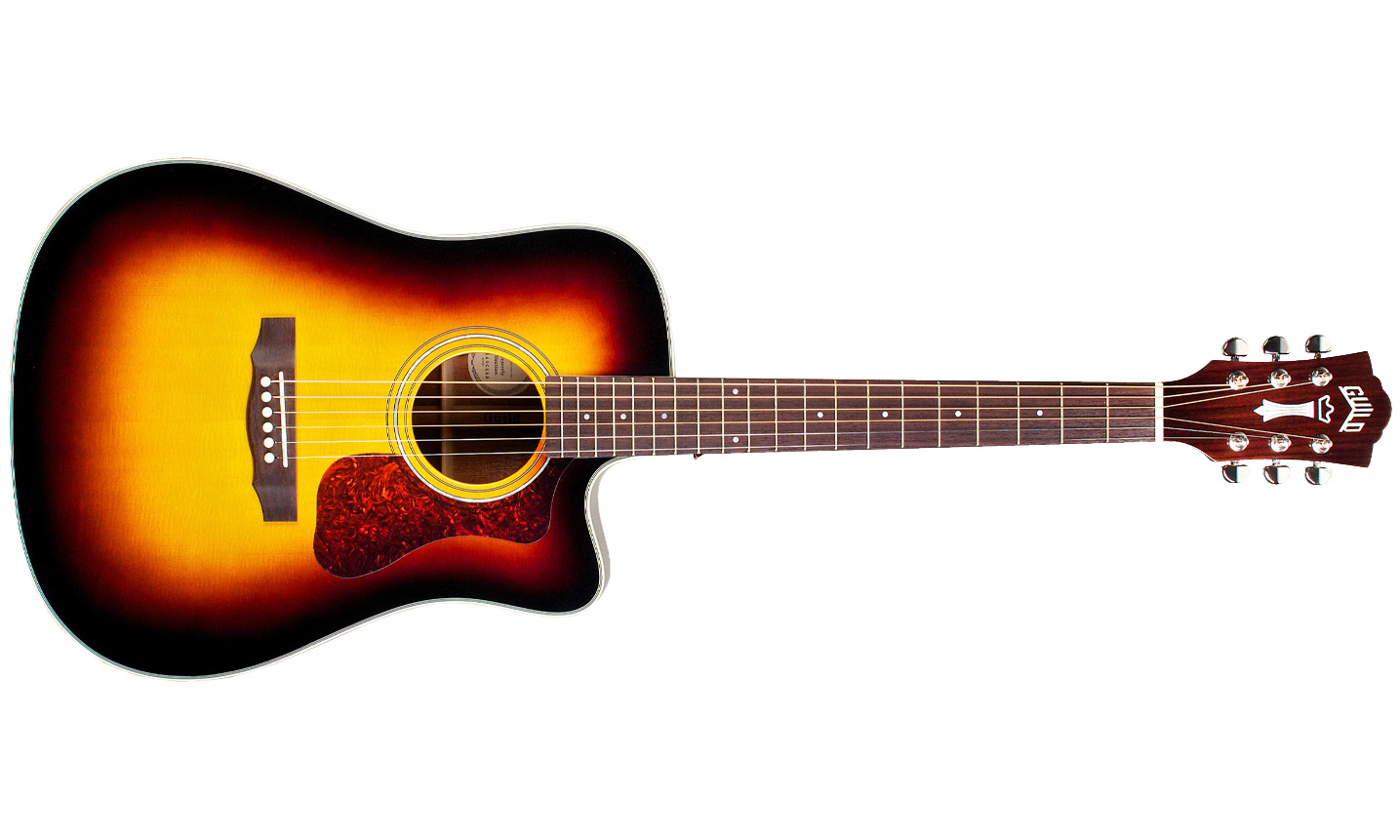 Guild D-140ce Westerly Dreadnought Cw Epicea Acajou Rw +housse - Sunburst - Elektro-akoestische gitaar - Variation 1