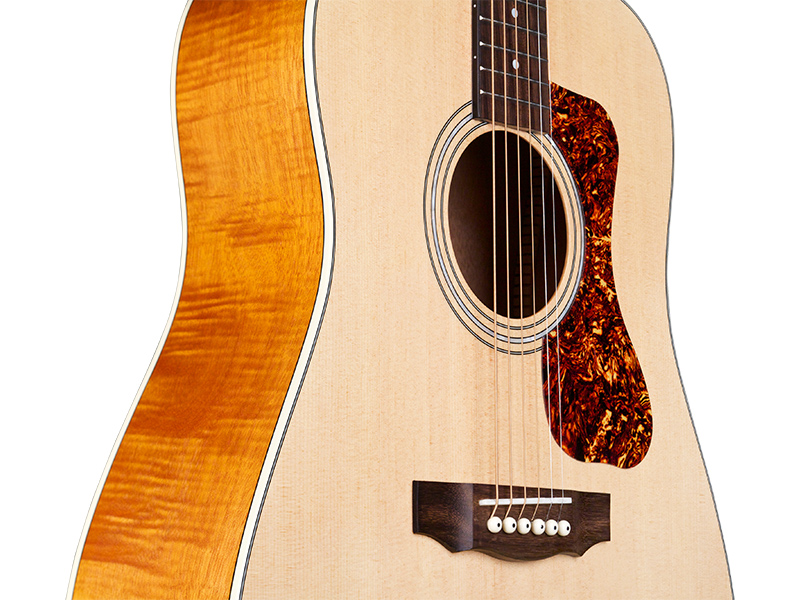 Guild D-240e Flamed Mahogany Ltd Epicea Acajou Pf - Natural - Elektro-akoestische gitaar - Variation 3