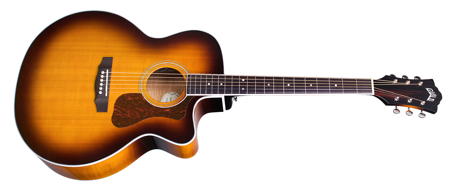 Guild F-250ce Deluxe Westerly Jumbo Cw Epicea Erable Pf - Antique Burst - Elektro-akoestische gitaar - Variation 1