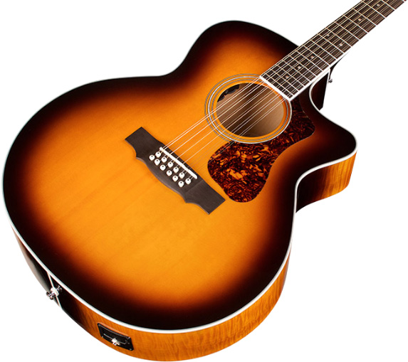 Guild F-2512ce Deluxe Westerly Jumbo Cw 12c Epicea Erable Pf - Antique Burst - Elektro-akoestische gitaar - Variation 2