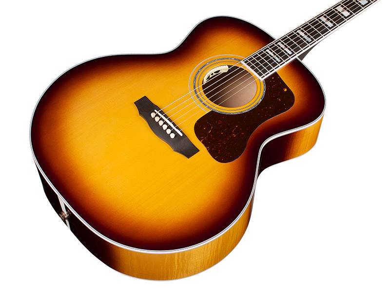 Guild F-55e Maple Usa Jumbo Epicea Erable Eb - Antique Sunburst - Elektro-akoestische gitaar - Variation 3