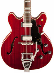 Semi hollow elektriche gitaar Guild Starfire V Bigsby - Cherry red