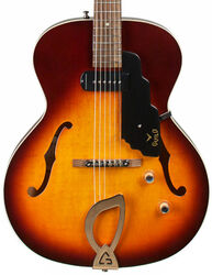Semi hollow elektriche gitaar Guild T-50 Slim Newark - Vintage sunburst