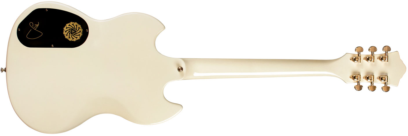 Guild Kim Thayil Polara Newark St Signature 2h Ht Rw - Vintage White - Kenmerkende elektrische gitaar - Variation 1