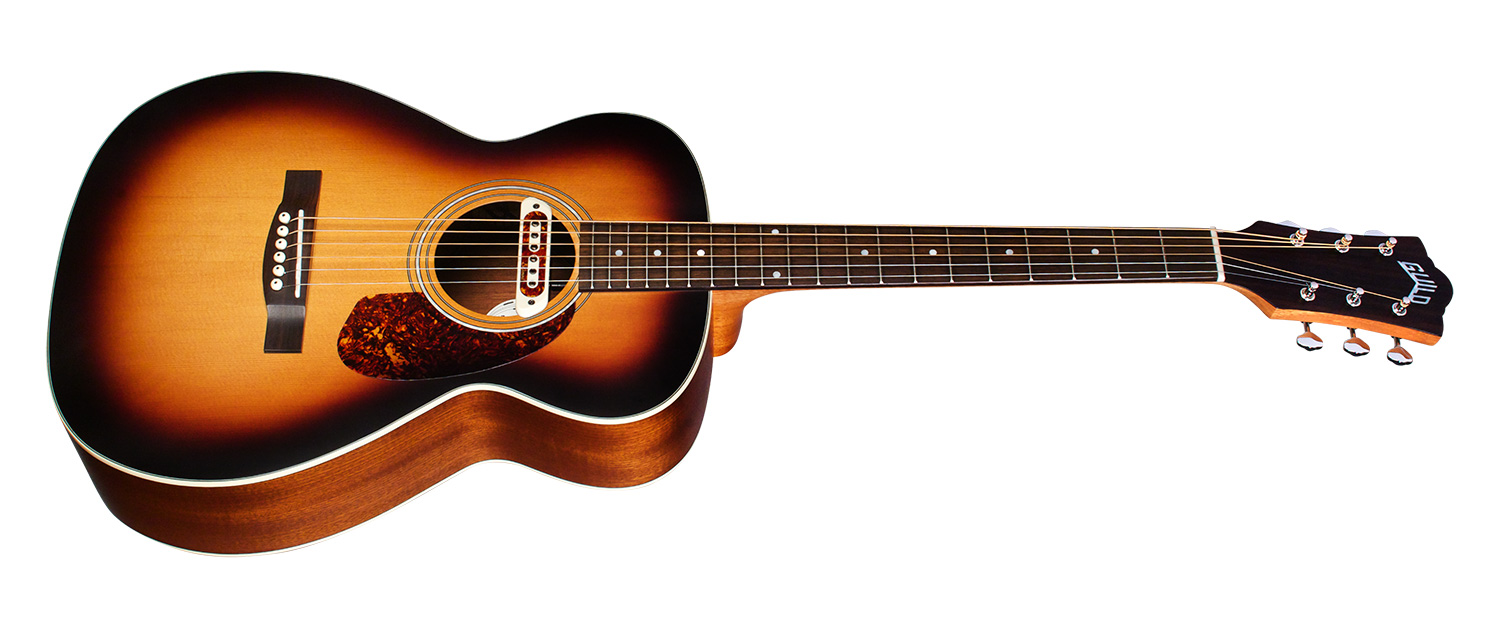Guild M-240e Troubadour Westerly Concert Epicea Acajou - Vintage Sunburst - Elektro-akoestische gitaar - Variation 1