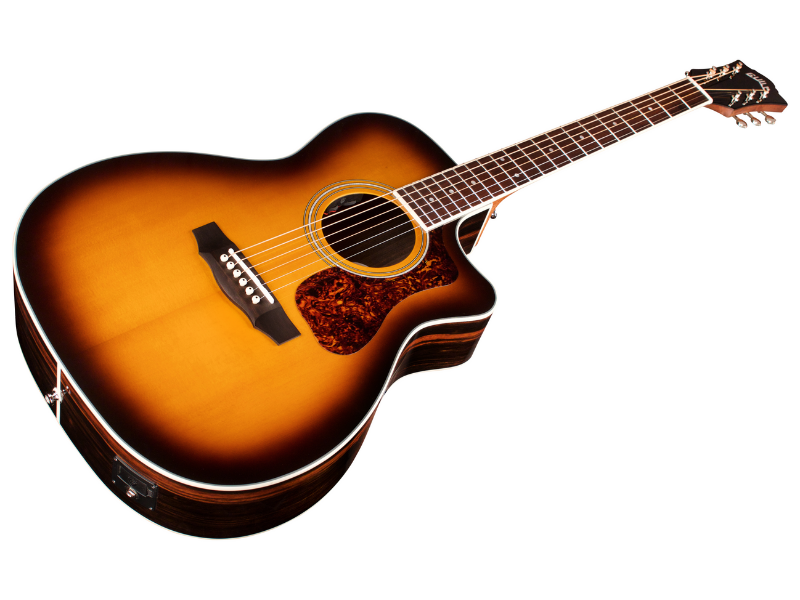 Guild Om-260ce Deluxe Westerly Orchestra Cw Epicea Ebene Pf - Antique Burst - Elektro-akoestische gitaar - Variation 2