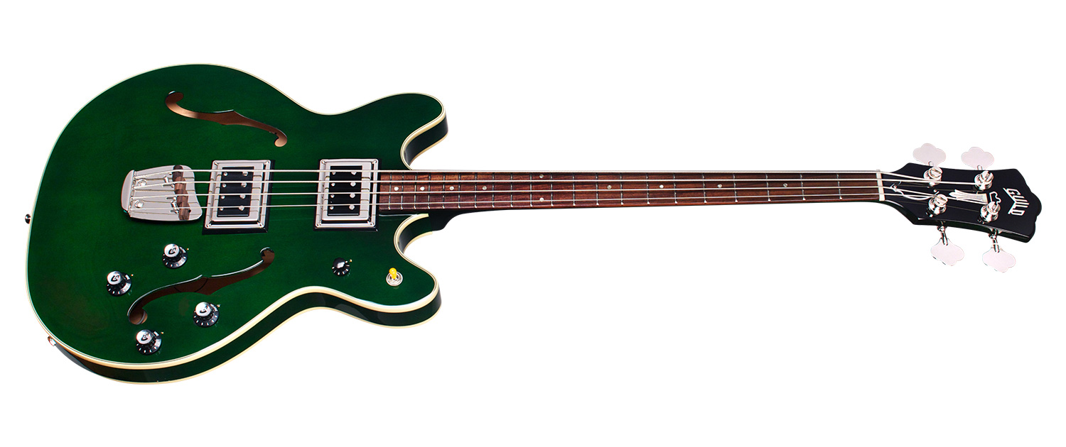 Guild Starfire Bass Ii Newark St Collection Rw - Emerald Green - Hollow body elektrische bas - Variation 1