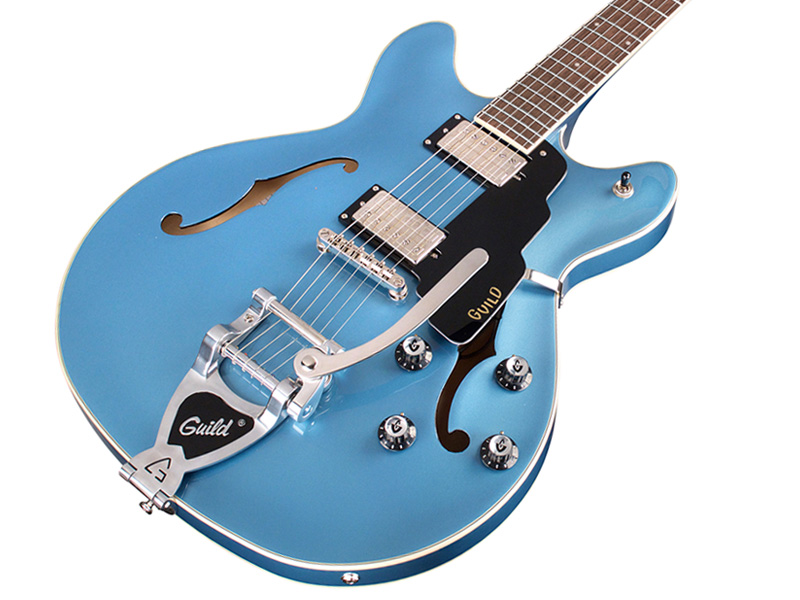 Guild Starfire I Dc Newark St Hh Bigsby Rw - Pelham Blue - Semi hollow elektriche gitaar - Variation 2