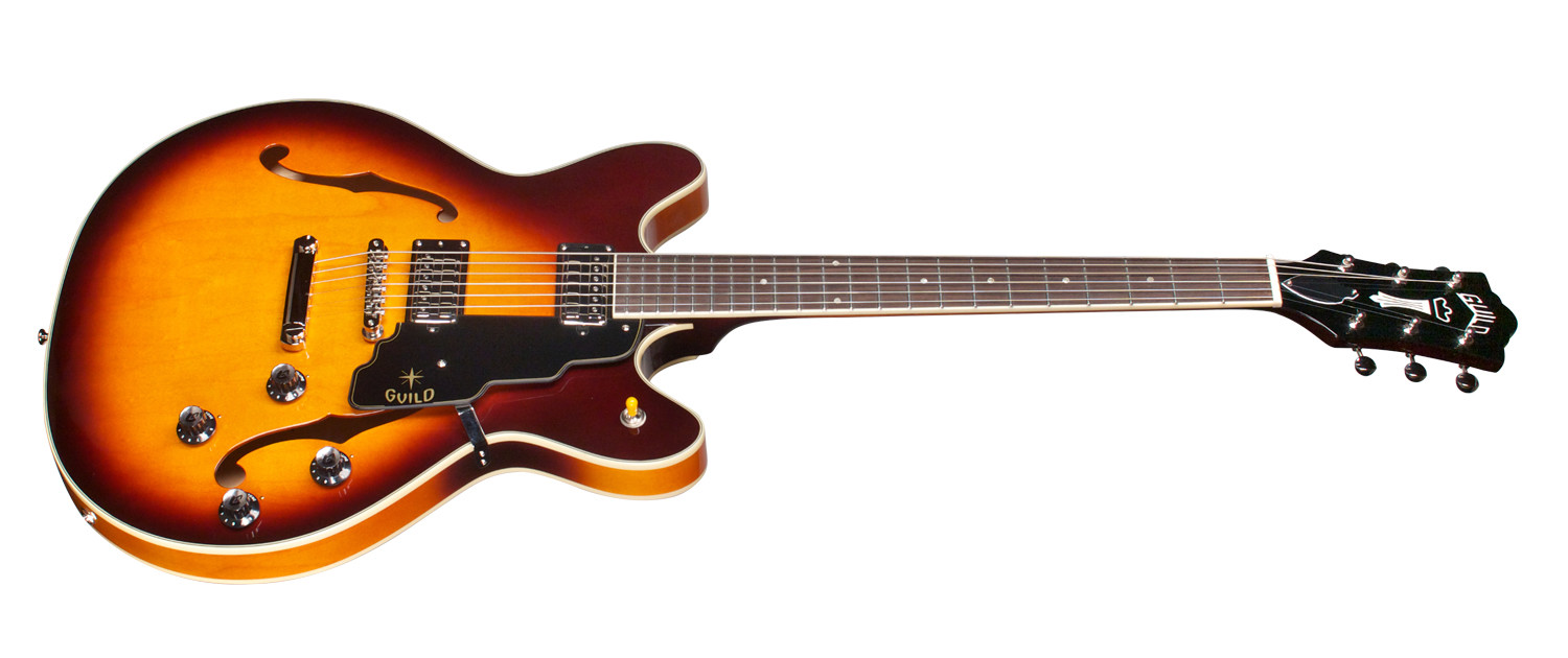 Guild Starfire Iv St Maple Newark St Hh Ht Rw - Maple Antique Sunburst - Semi hollow elektriche gitaar - Variation 1