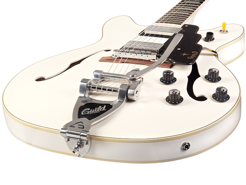 Guild Starfire V Newark St Hh Bigsby Rw - White - Semi hollow elektriche gitaar - Variation 3