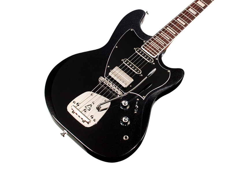 Guild Surfliner Deluxe Trem Hss Rw - Black - Retro-rock elektrische gitaar - Variation 3