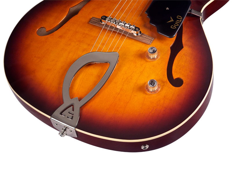 Guild T-50 Slim Newark St Collection - Vintage Sunburst - Semi hollow elektriche gitaar - Variation 4