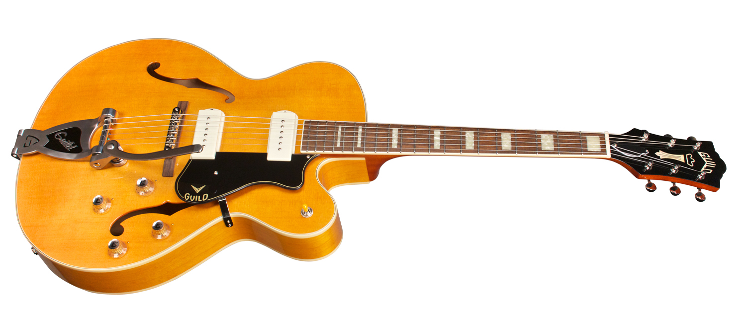 Guild X-175b Manhattan Newark St Collection Bigsby +etui - Blonde - Semi hollow elektriche gitaar - Variation 2