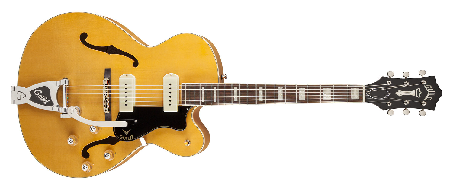 Guild X-175b Manhattan Newark St Collection Bigsby +etui - Blonde - Semi hollow elektriche gitaar - Variation 3