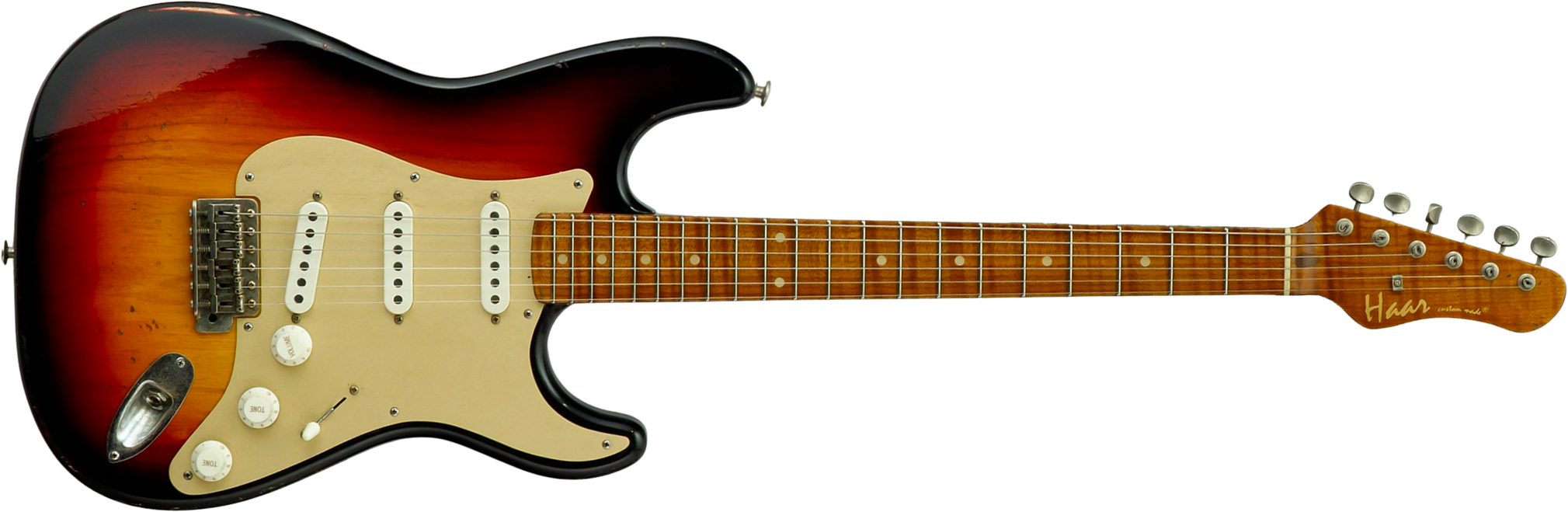 Haar Guitars Trad S 3s Kloppmann Mn #43485 - Aged 3 Tone Sunburst - Elektrische gitaar in Strat vorm - Main picture