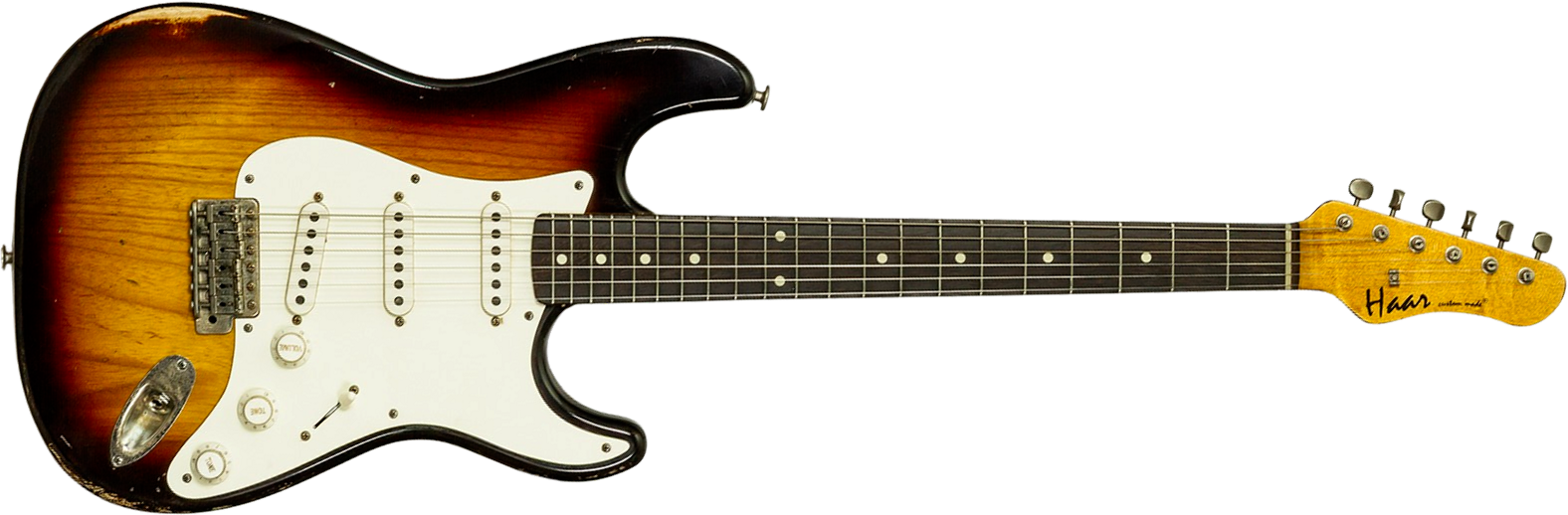 Haar Guitars Trad S 3s Klopppmann Trem Rw #43484 - Aged 2-tone Chocolate Sunburst - Elektrische gitaar in Strat vorm - Main picture