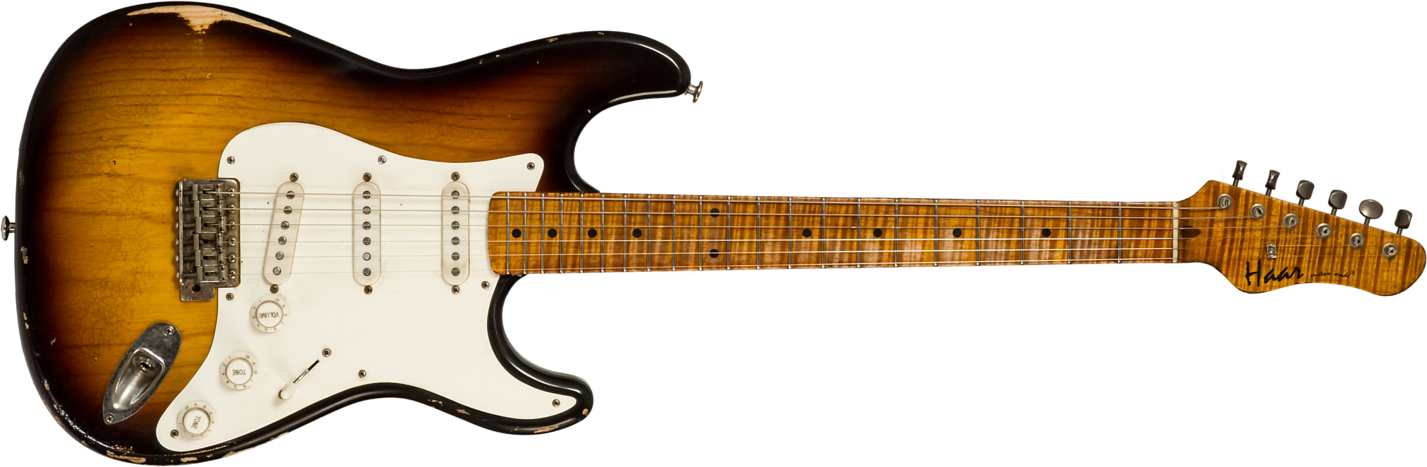 Haar Guitars Trad S 3s Lindy Fralin Trem Mn #42272 - Aged 2-tone Tobacco - Elektrische gitaar in Str-vorm - Main picture