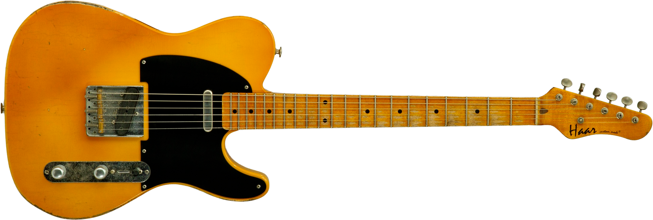 Haar Guitars Trad T 2s Amber Ht Mn #43590 - Aged Butterscotch - Televorm elektrische gitaar - Main picture