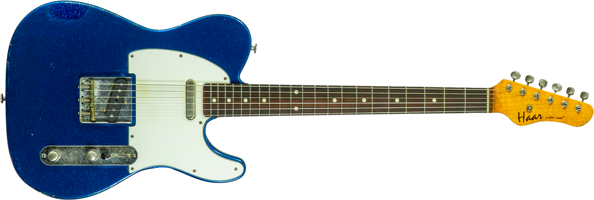 Haar Guitars Trad T 2s Lindy Fralin #43671 - Aged Sparkle Blue - Televorm elektrische gitaar - Main picture