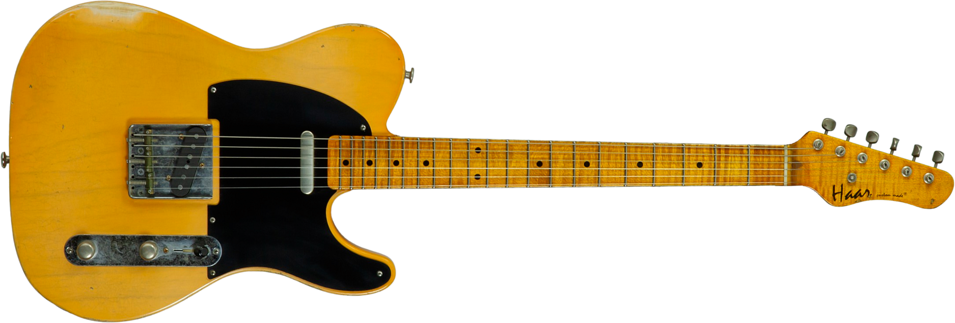 Haar Guitars Trad T 2s Lindy Fralin Mn #43672 - Aged Butterscotch - Televorm elektrische gitaar - Main picture