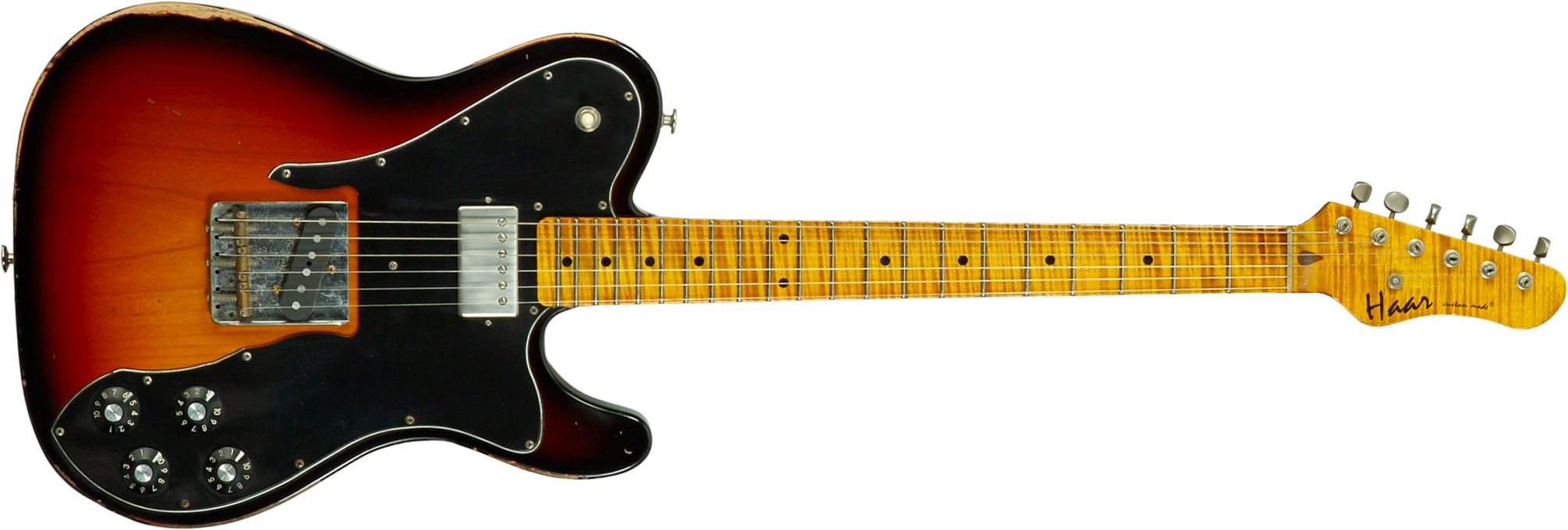 Haar Guitars Trad T 72 Sh Lindy Fralin Mn #43667 - Aged 3 Tone Sunburst - Televorm elektrische gitaar - Main picture