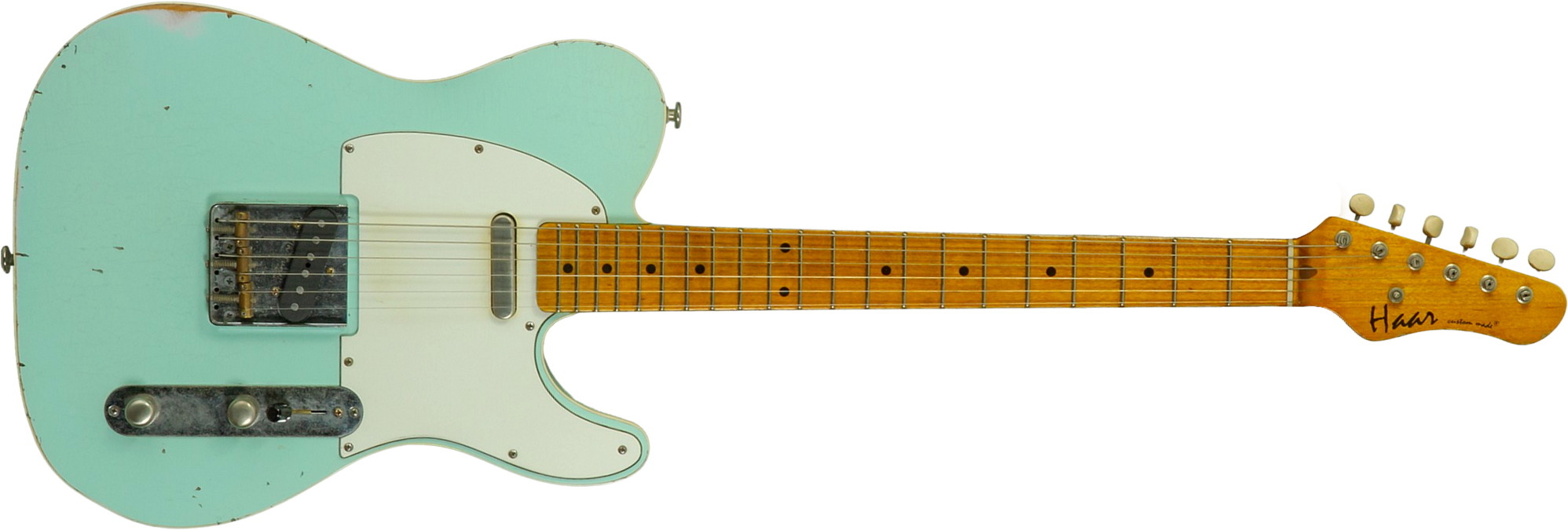 Haar Guitars Trad T Custom 2s Lindy Fralin Mn #43669 - Aged Surf Green - Televorm elektrische gitaar - Main picture