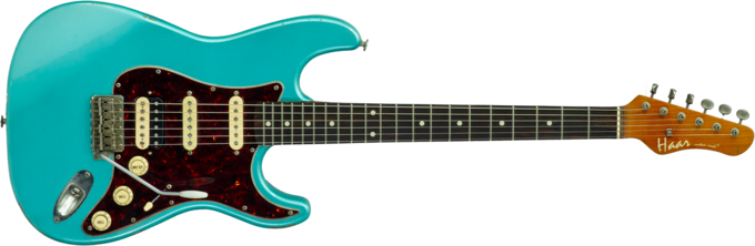 Haar guitars Trad S #43592 - Aged teal green metallic
