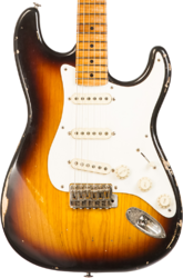 Elektrische gitaar in strat vorm Haar guitars Trad S #42273 - Aged 2-Tone Tobacco