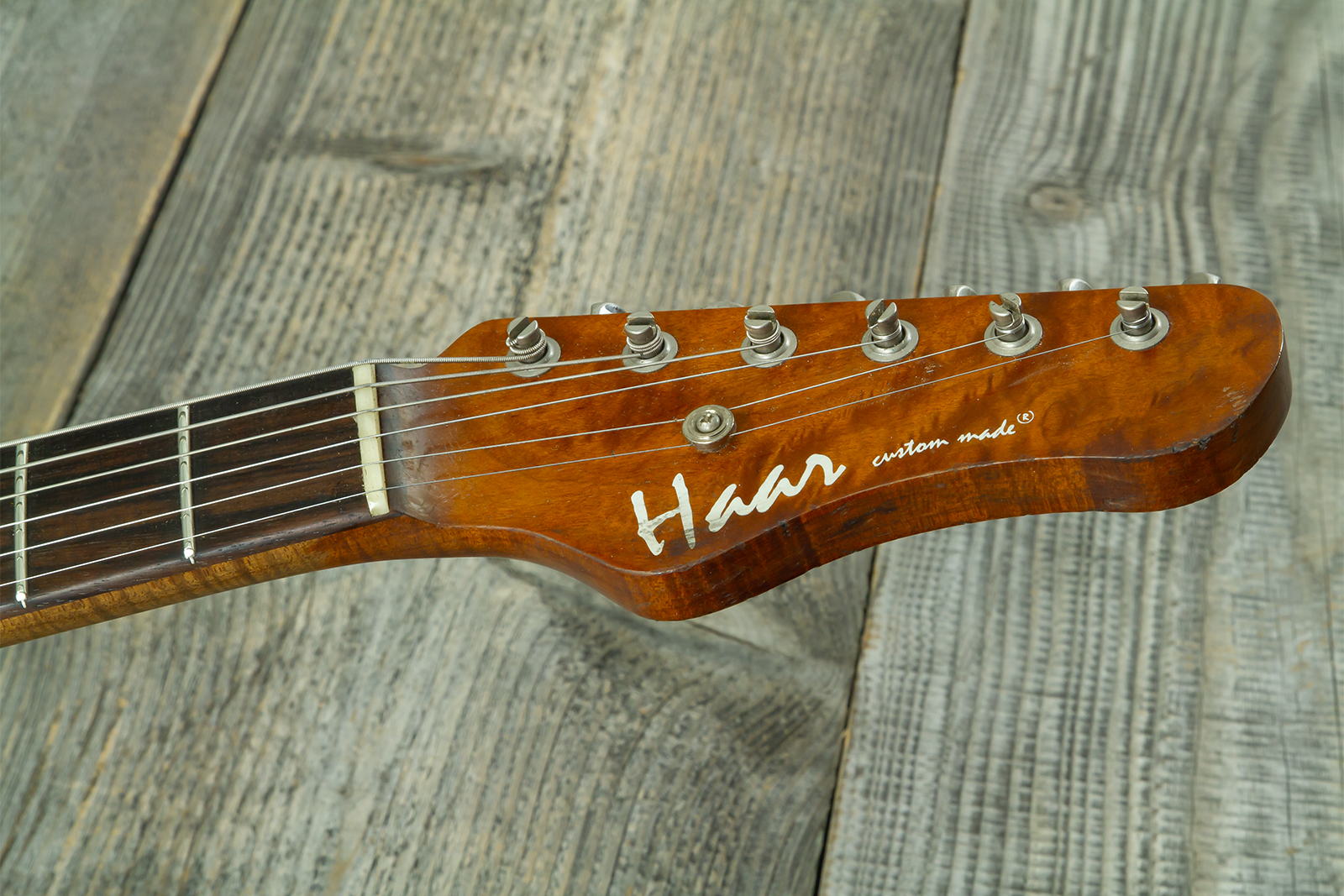 Haar Guitars Trad Jg 2s Amber Trem Rw #43594 - Aged Sherwood Green Metallic - Retro-rock elektrische gitaar - Variation 15