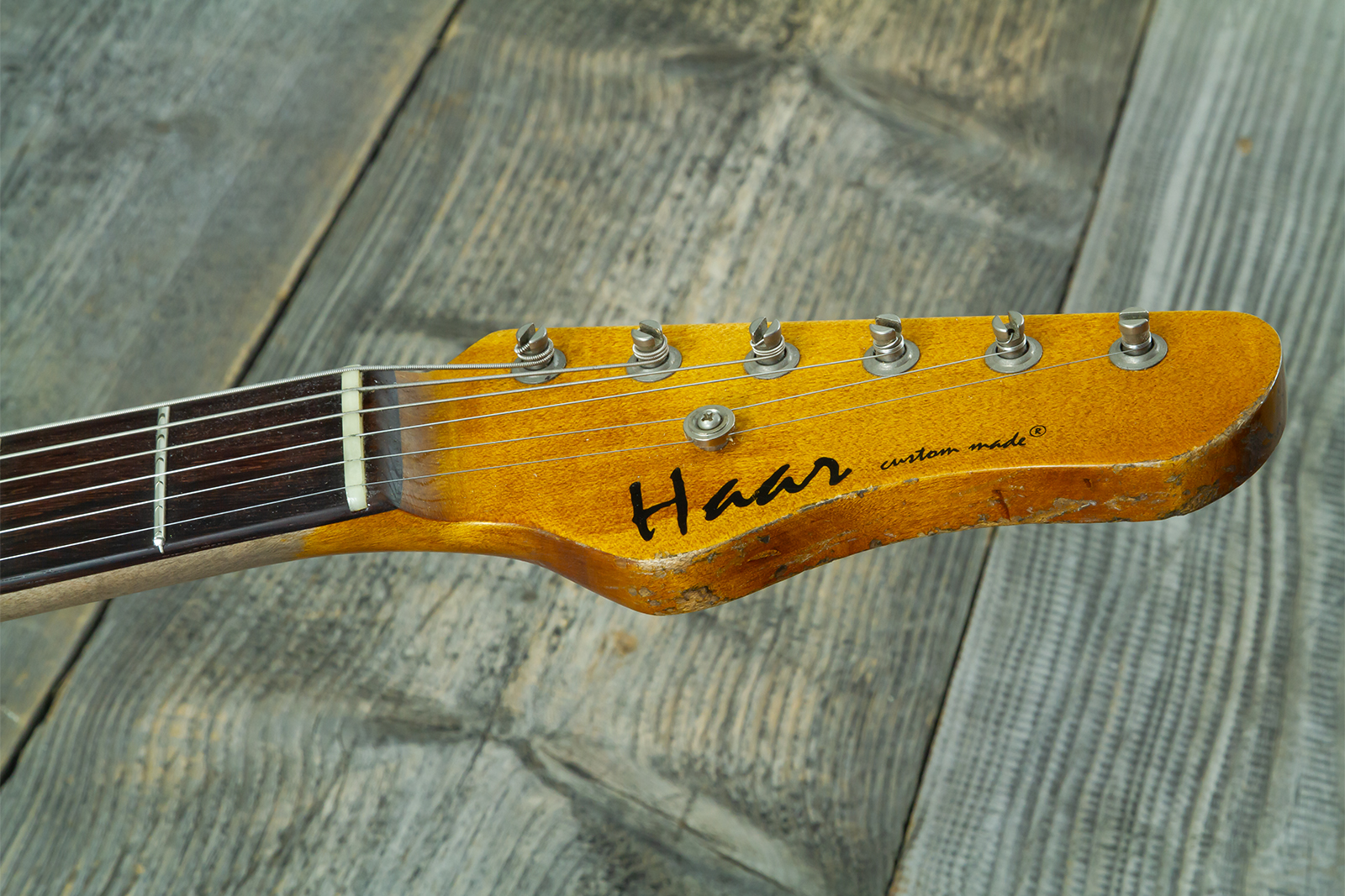 Haar Guitars Trad Jm 2s Fralin #43593 - Aged 3 Tone Sunburst - Retro-rock elektrische gitaar - Variation 12